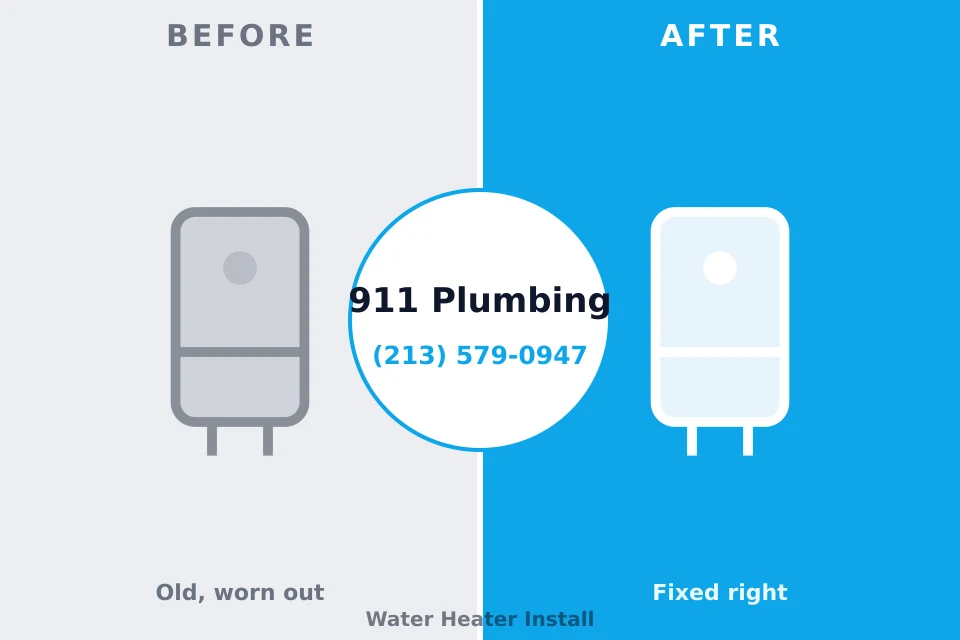 Before and after: plumbing repair Pilot Mountain, NC